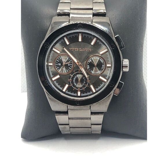 Vince Camuto Unisex Stainless Steel Analog Grey Dial Quartz Genuine Watch OP250 - Picture 1 of 9